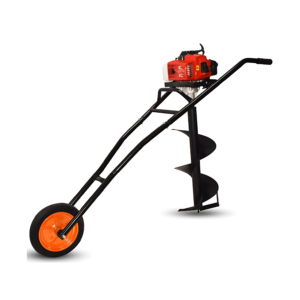 Balwaan BE 63T Trolly Earth Auger 2 Stroke, 63cc With 8 and 12 Bits, Used To Dig Holes In The Soil For Planting