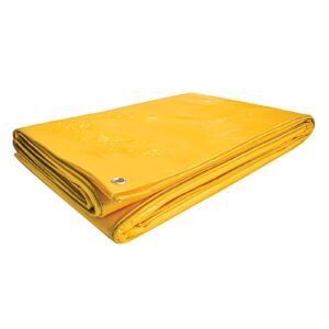 Tarpaulin 130 GSM Waterproof Heavy Duty, Poly Tarp, Multipurpose (Yellow)